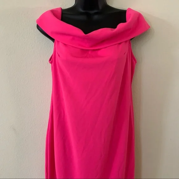 Pinkblush Fuchsia Pink Off Shoulder Maternity Ruffle Trim Mini Dress - Picture 5 of 11